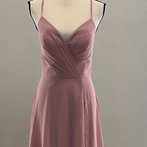 Azazie Dusty Pink Spaghetti Strap